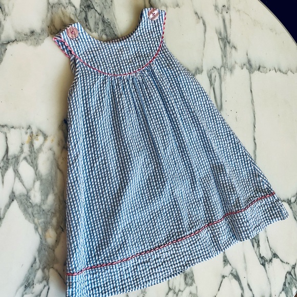 Toddler Girls J. Khaki Searsucker Dress - Picture 5 of 5